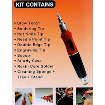 Ganzhoushop Torch Seti Profesyonel Kiti Kaynak Hs-1115k Havya Gazlı Arada 26ml 10'u 1 Ff