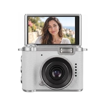 Everest Adk1982, Beyaz, 1080p Full Hd, 350mah Batarya, 1.47inç Katlanabilir Ekran, Mini Retro Dijital Kamera
