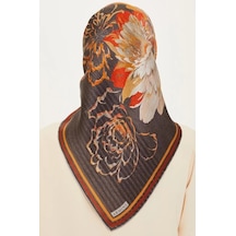Armine %100 Twill Ipek Desenli Eşarp 9220d-82 Çok Renkli