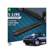 S-dizayn Ssangyong Actyon Sports S-line Siyah Yan Basamak 203 Cm 2007-2018 A+ Kalite