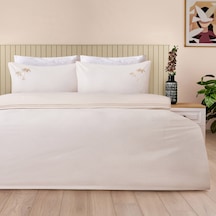 Soft Ravela Çift Kişilik Nevresim Takımı - Krem Renkli