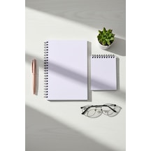 Ayrex Premium Pastel Renk İkili Defter Seti - Renkli Sayfalı A5 Spiralli Defter & A6 Not Defteri - 50 Yaprak Şeffaf K Genel