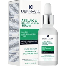 Dermavia Azelaıc & Salıcylıc Acıd Serum Yağlı Akne Eğilimli CiltTipleri Için Yüz Serumu 30 ML