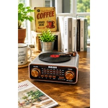 Meier Md-1320bt Gri Nostaljik Görünümlü Bluetooth Hoparlör Ve 3 Bantlı Şarjlı Radyo