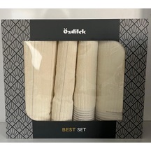 Özdilek Moderni Kat Best Set Hamam Takımı Havlu Seti Bej-bej Çok Renkli
