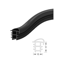 Contacall Çelik Kapı Kasa Fitili Contası Çelik Kapı Contası Siyah Renk 6 Metre Uzunluk Id-çlk-85