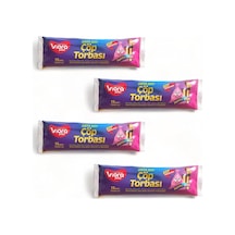 Pembe Standart Orta Boy Çöp Poşeti 55cm 60cm 4 Paket 60 Adet, Daha Güçlü, Dayanıklı Ve Hijyenik Kokusuz Standart Orta Boy Çöp Torbası,4 Paket 60 Adet