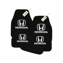 Honda Logolu Siyah Oto Halı Paspas 5 Parça Set Kolay Temizlenebilir, Şık Ve Dayanıklı
