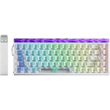 Aula Hero 68 He Manyetik Klavye Rapid Trigger Silver Switch 8000hz Rgb Neon Tkl Hot Swap Oyuncu Klavyesi Şeffaf