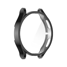 Samsung Galaxy Watch 6 Classic 43mm İçin Kılıf 360 Full Round Soft Silicone Siyah Galaxy Watch 6 Classic 43mm İle Uyumlu Kılıf - Siyah Çok Renkli