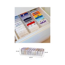 Dolap Ve Çekmece Içi Düzenleyici Small S Boy 11 Göz Beyaz Renk Kumaş 50 X 70 Turkuaz Diğer