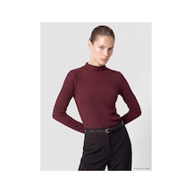LC Waikiki Alıta Cıty Farkıyla Lcw Everyday Mürdüm Kaşkorse Düz Dar & Slim Uzun Kollu Kadın Body Murdum - 930465718 Murdum