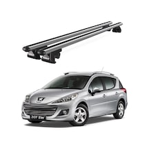 Venüs Peugeot 207 Station Wagon 2007-2013 Uyumlu Gri Ara Atkı Port Bagaj Tavan Barı