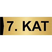 7.kat 7x20cm Altın Renk Metal Yönlendirme Levhası