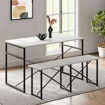 Masa Takımı Bench Bank Masa Seti 120x60 Mutfak Ve Yemek Masası