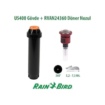 Rain Bird Rvan24360 Döner Nozul Tam Tur 5,2 - 7,3 Mt. Ve Us400 Boş Gövde Seti