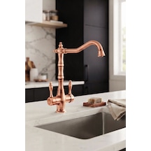 Rustik Arıtmalı Eviye Bataryası Rose Gold