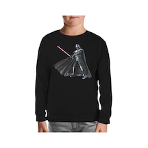 Lord Tshirt Star Wars - Darth Vader Lightsaber Siyah Çocuk Sweatshirt Siyah