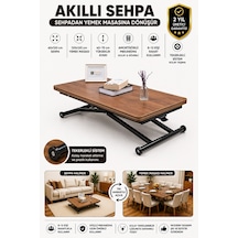 Home Üst Tabla Mdf Ceviz Oval Köşe Alt Ayak Siyah