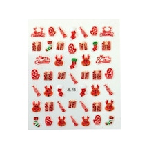 No:15 - 3d Tasarım Yapışkan Tırnak Sticker Tırnak Dövmesi Nail Art