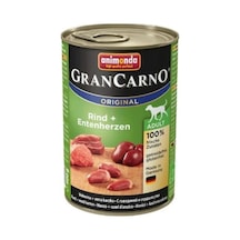 Animonda Gran Carno Sığır Etli ve Ördek Yürekli Konserve Yetişkin Köpek Maması 400 G