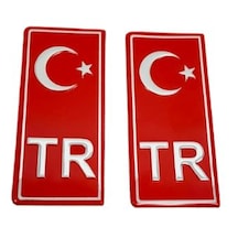 TR Plaka Sticker & Aluminyum 2'Li Kabartma Çıkartma