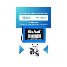 Kuba Gt5 Batarya Standart Kapasite Lifepo4 72v 18ah Elektrikli Motosiklet Bataryası