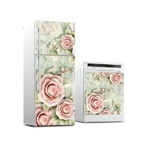 Buzdolabı Ve Bulaşık Makinası Beyaz Eşya Sticker Kaplama 3d Gül Diğer