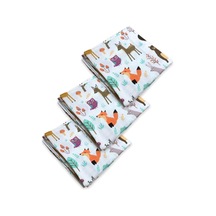 110 X 110 Cm Çok Amaçlı Bebek Müslin Örtü Battaniye Doğa 3 Adet Çok Renkli