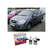 Chevrolet Aveo Led Xenon Uzun + Kısa Far Ampulü H4 Duo Yeni Seri Beyaz