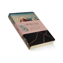 Mount Fuji Series Iıı - A6, Hokusai 4'lü Defter Seti Iıı, Çizgisiz, Toplam 192 Sayfa, Her Biri Çok Renkli
