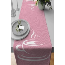 Pembe Fincanlı Mutfak Premium Masa Örtüsü Runner Rnr283n11