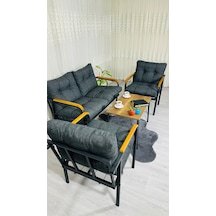 Madame Home Kaktüs Balkon, Bahçe,teras,cafe - Salon - Metal Kanepe Koltuk Takımı - 2 1 1 Sehpa Antrasit Madame Home Kaktüs Balkon, Bahçe,teras,cafe - Salon - Metal Kanepe Koltuk Takımı - 2 1 1 Sehpa Antrasit