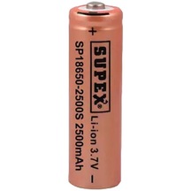 Supex 18650-2500s 3.7 Volt 2500 Mah Başlı Lı-ıon Pil