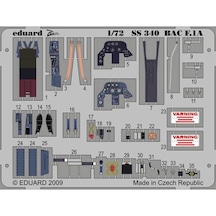 Eduard Ss340 1/72 Ölçek, Bac Lıghtnıg F.1a S.a. Detay Seti - Trum-51561