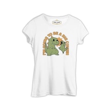 Dinosaurs Family Big Cousin Beyaz Kadın Tshirt 001