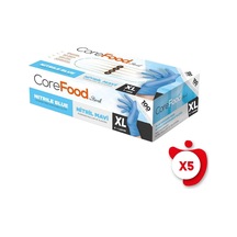 Bimel Corefood Pudrasız Nitril Eldiven Xl Beden Mavi 100'lü 5 Paket