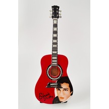 El Yapımı 1/4 Ölçek Minyatür Elektro Akustik Gitar Elvis