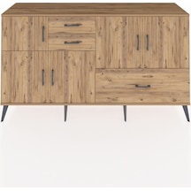 Kronos Konsol 5 Raflı 3 Çekmeceli 5 Kapaklı 176x59x99 Çam-çam Çam-çam