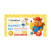 Doğal Oyun Hamuru Sevimli Patiler - Market Set Çok  Renkli