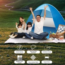 Pazly Otomatik Açılabilir Güneş/yağmur/esya Çadır, 50+ Uv Koruma, Dayanıklı, 1.5m, Çok Renkli, Plaj Kamp İdeal Çok Renkli