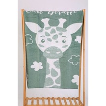 Yumuşak Bebek Çocuk Battaniyesi Mevsimlik 90x100 Cm Yeşil