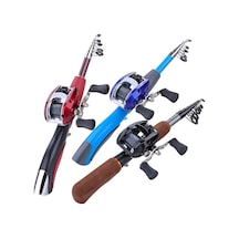 Novahub Kahverengi Seyahat Olta Makarası Combo Karbon Fiber Süper Sert Teleskopik Olta Sazan Balıkçılığı İçin Döküm Balıkçılık Reel İle Kahverengi