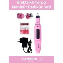 Carlburn Profesyonel 6 Başlıklı 9V Elektrikli Manikür Pedikür Törpüsü