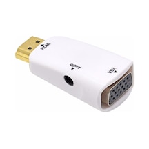 Hdmi To Vga Monitör Çevirici Dönüştürücü Adaptör