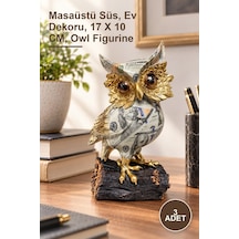 3 Adet Özel Tasarım Polyester Baykuş Dekoratif Figür Masaüstü Süs, Ev Dekoru, 17 X 10 Cm, Owl Figurine 1