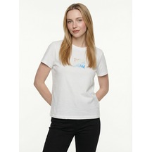 LOFT Boxy Fit Kadın Tshirt K.kol Lf2042222 Q1.v1 Beyaz