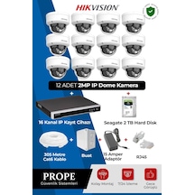Hıkvısıon 12 Kameralı Dome Full Sistem Paketi
