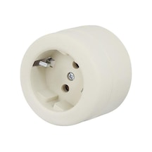 Sıva Üstü Yuvarlak Topraklı Priz