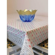 İthal Pvc Muşamba - Desenli Silinebilir Masa Örtüsü 11lace002 Renkli